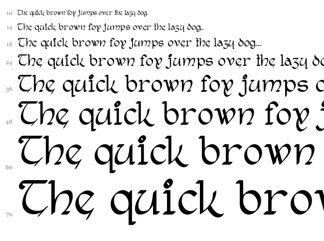 Rostock Kaligraph font waterfall